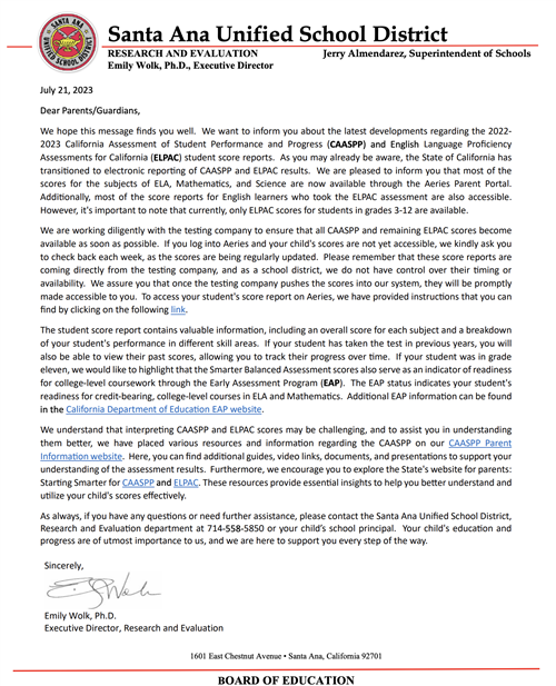 PNL Letter